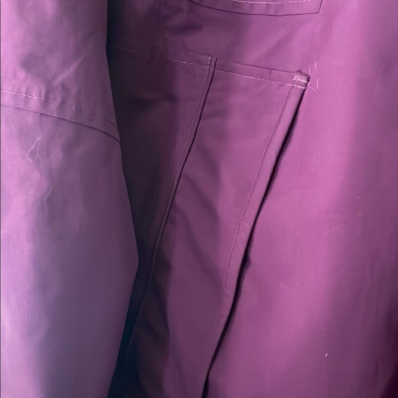 Lands' End Women's M Purple Squalll Jacket Hood Fleece Lined Fall/Winter - Picture 6 of 10
